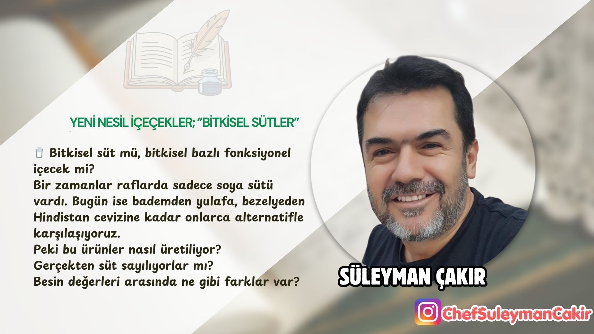 Yeni Nesil içecekler: ‘Bitkisel Sütler’